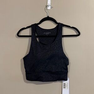NWT AllFenix Black Leopard Sports Bra